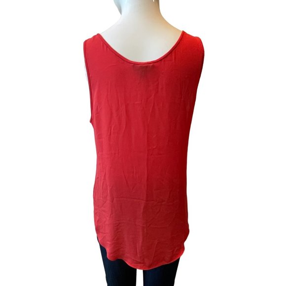 J. Crew Womens Scoop Neck Tank Top Sleeveless Wide Strap Lightweight Red Size 8T - Picture 2 of 6